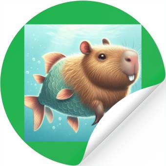 Discover The capybara-fish Stickers