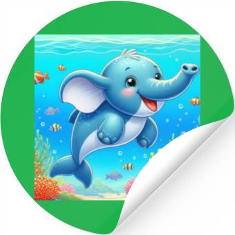 Discover The elephant-dolphin Stickers