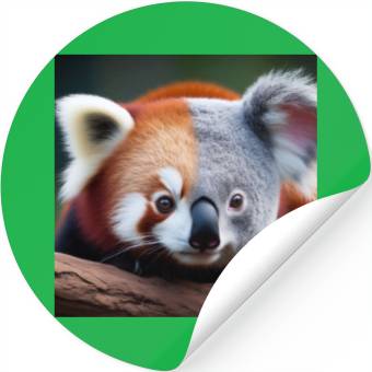 Discover The red panda-koala Stickers