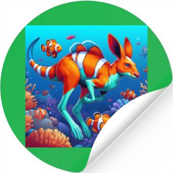 Discover The kangaroo-clown fish Stickers