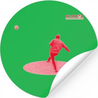 Discover Red White Knuckleball 18 Stickers