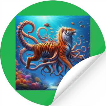 Discover The octopus-tiger Stickers