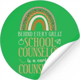 Discover School Counselor Rainbow Behind Stickers