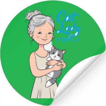 Discover cat lady Stickers
