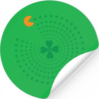 Discover St Patrick Pacman Stickers