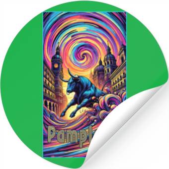 Discover Pamplona Spain art Stickers