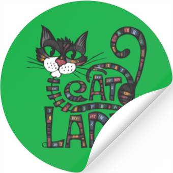 Discover CAT LADY Stickers