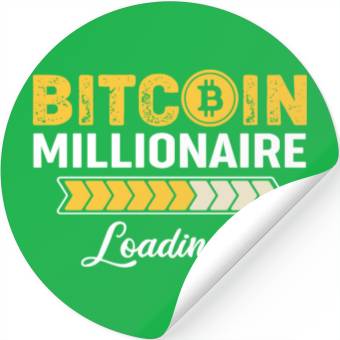 Discover Bitcoin Millionaire loading Design Stickers
