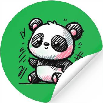 Discover Panda doodle Stickers