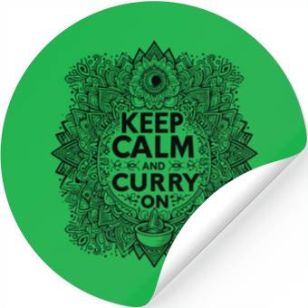 Discover Keep Calm Curry On Stickers