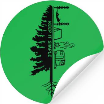 Discover Keep It Simple Camping Tree Stickers