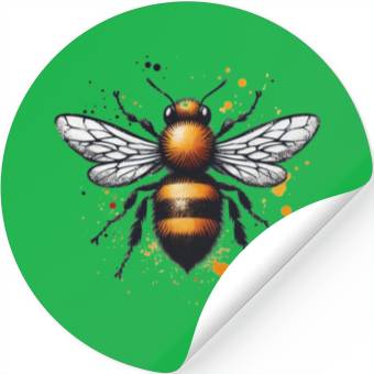 Discover Honey Bee Insect Art Stickers