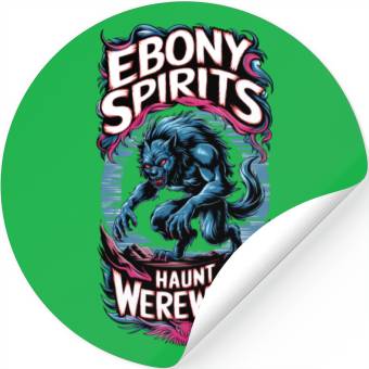 Discover Ebony Spirits Haunt Werewolf Stickers