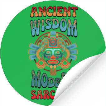 Discover Ancient Wisdom, Modern Sarcasm Stickers