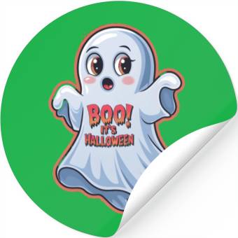 Discover Scared Little Ghost Stickers