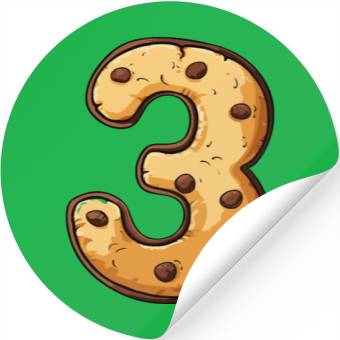 Discover Birthday Cookie: Three-Year-Old, Number 3 Stickers