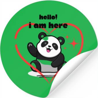 Discover Stickers panda logo design