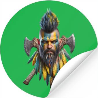 Discover Tribal Viking Warrior Stickers