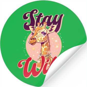 Discover Giraffe Stay Wild Stickers