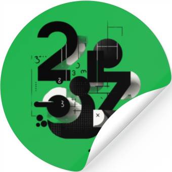 Discover Abstract Lucky number 2 Stickers