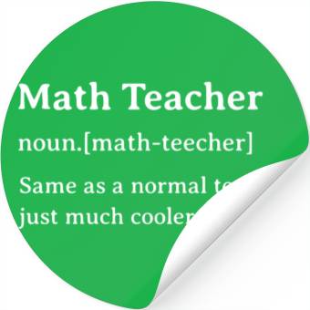 Discover Math Teacher Funny Dictionary Definition Stickers