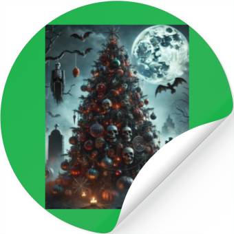 Discover Halloween tree Stickers