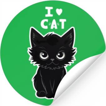 Discover I love cat Stickers