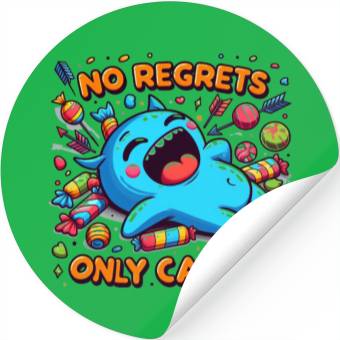 Discover Disneyland No Regrets Only Candy Stickers