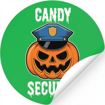 Discover Candy Security Halloween Stickers