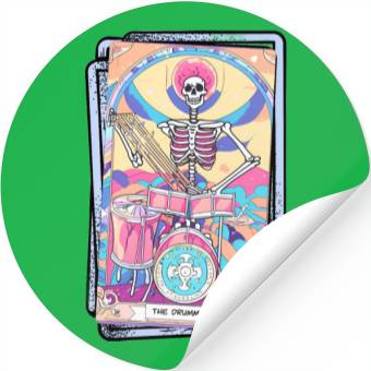 Discover Tarot Card Collection - The Drummer Stickers