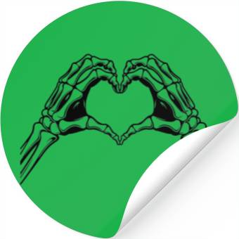 Discover Cute Skeleton Hand Heart Scary Hands Stickers