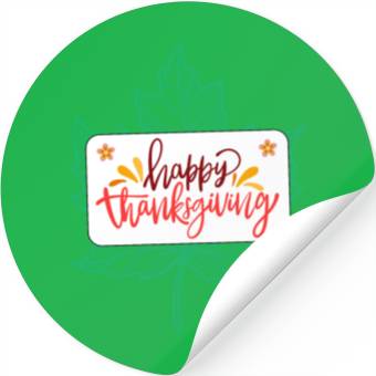 Discover Happy Thanksgiving Leaf Stickers