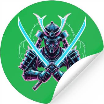 Discover Neon Samurai Stickers