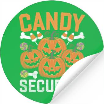 Discover Candy Security Halloween Design Stickers