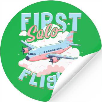 Discover First Solo Flight Pilot Stickers