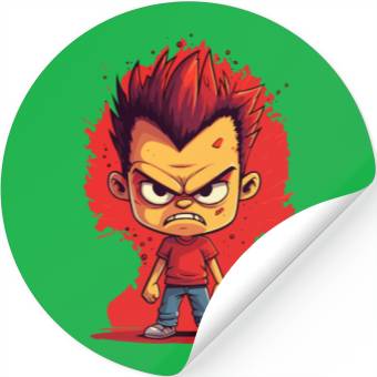Discover Funny Angry School Boy Stickers