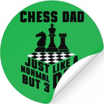 Discover Cool Chess Player Art 7 Stickers