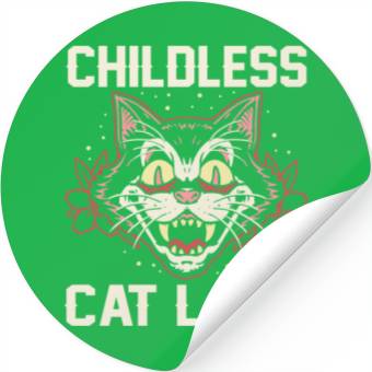 Discover Childless Cat Lady Stickers