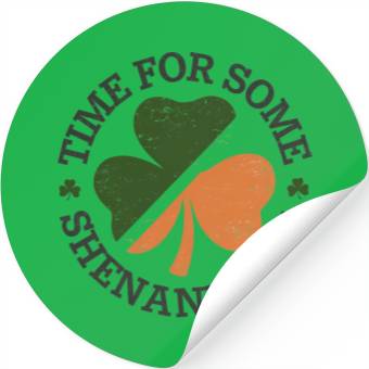 Discover St. Patrick's Time For Some Shenanigans Clover Stickers