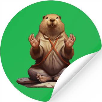 Discover Beaver Yoga Stickers