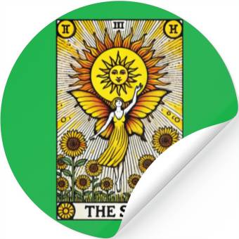 Discover The Sun Tarot Card Stickers