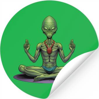 Discover Alien Yogi Stickers