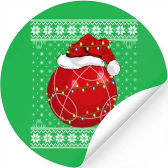 Discover Bocce Player Ugly Christmas Stickers