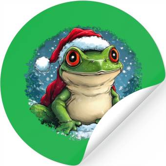 Discover Frogs Christmas Stickers