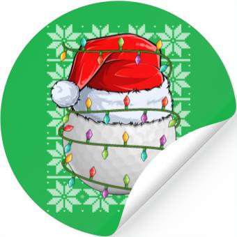 Discover Golf Christmas Lights Stickers