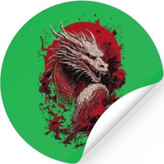 Discover Japanese Dragon, Ghostly Stickers