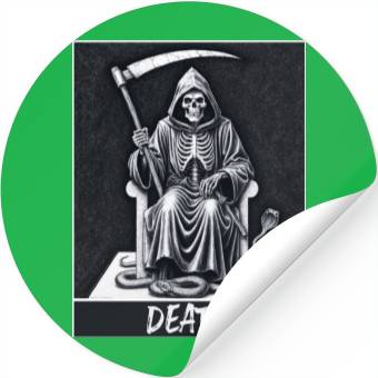 Discover Tarot card death skeleton Magic Stickers