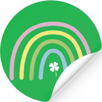 Discover Four Leaf Clover Rainbow St Patrick's Day Stickers