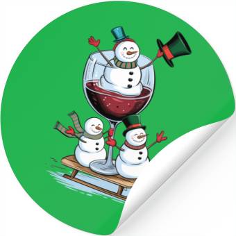 Discover Christmas Wine Glasses Stickers