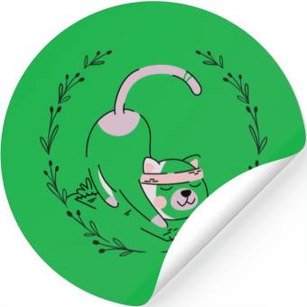 Discover Cat Yoga Stickers